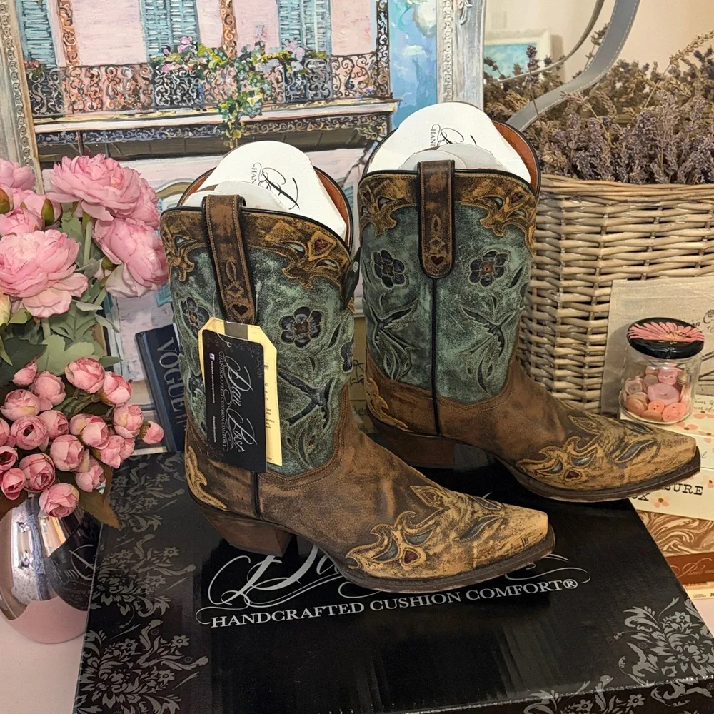 NWT!✨Dan Post Vintage Blue Bird Boots Women’s Size 10! - Picture 6 of 16